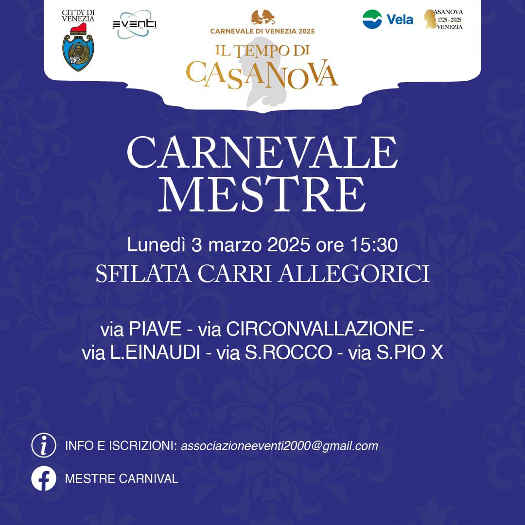 Programma Carnevale Mestre 2025